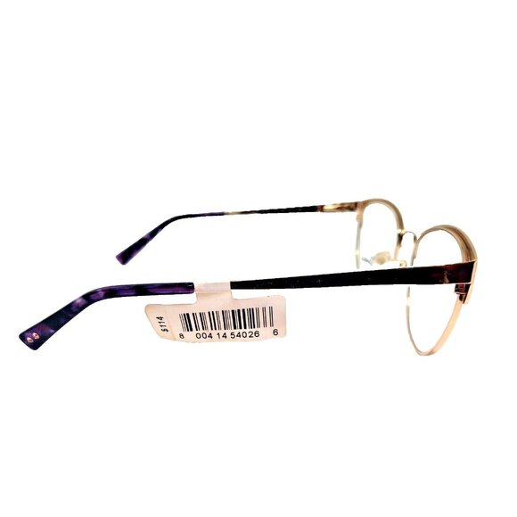Sean John Eyeglasses Frames SJLO6009 Matte Eggplant Shiny Light Gold 54-21-140 - Picture 4 of 5